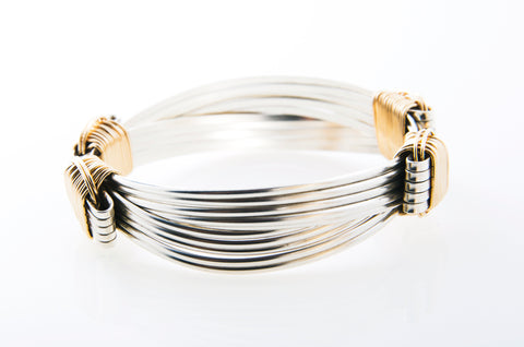 Bracelet // Urban Classics Heavy Two-Tone Bracelet gold/silver