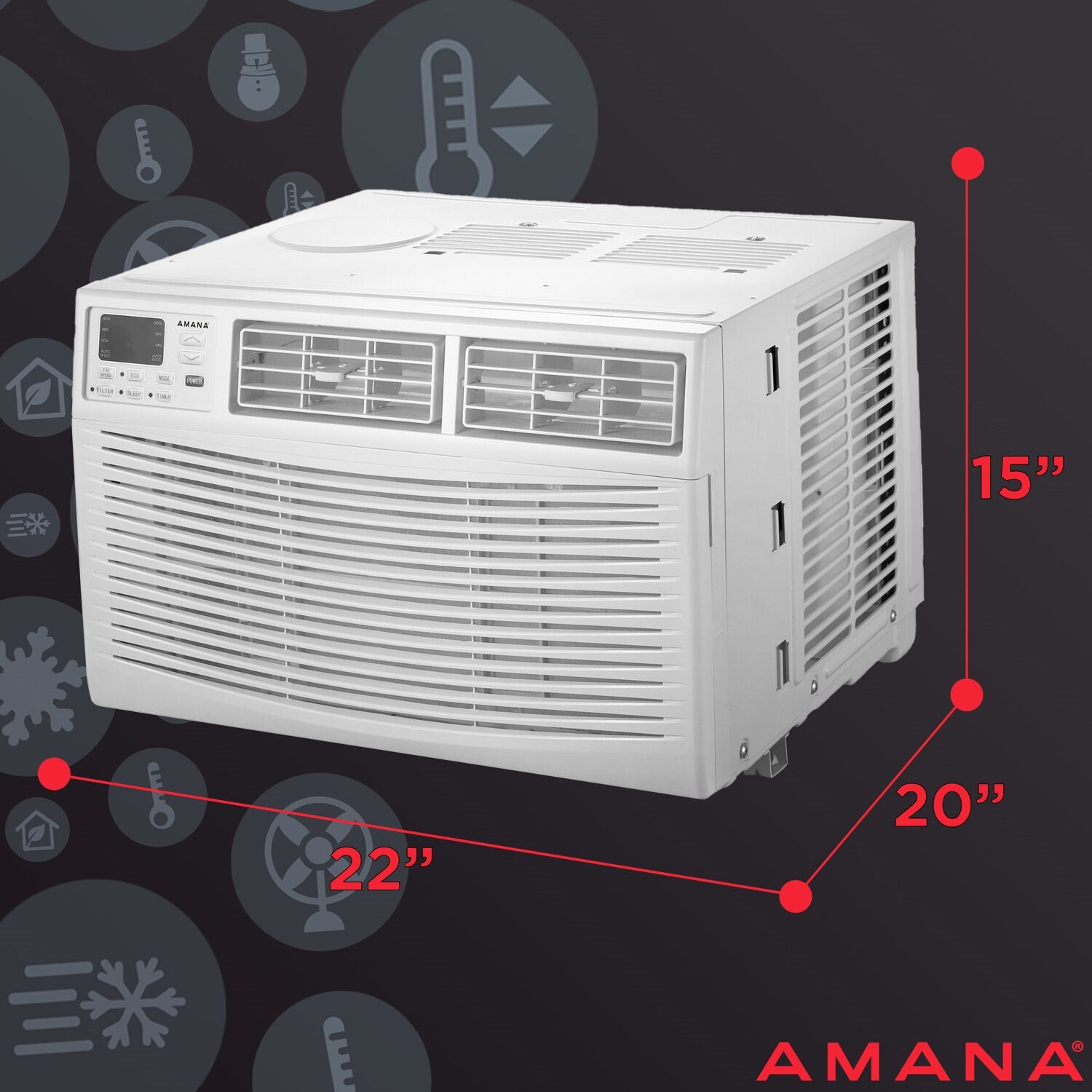 Amana - 10,000 BTU Window AC with Electronic Controls - AMAP101BW - Image 4