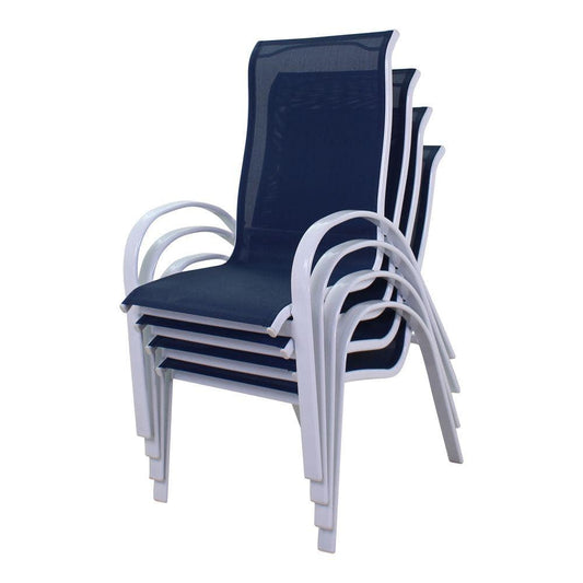 Courtyard Casual Courtyard Casual -  Santa Fe 4 Aluminum Sling Chairs in White | 5600