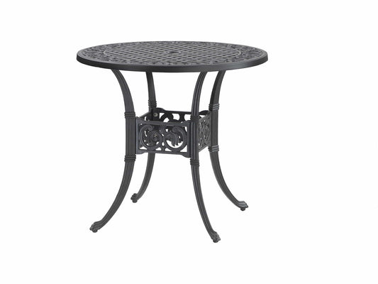 Gensun Outdoor Dining Set [Premium] 32" / Black Michigan 36" Round Dining Table | High Back Swivel Rocker Chair | High Back Dining Chair | 5 Piece Outdoor Dining Set [Premium] - 10140A36, 10140A48