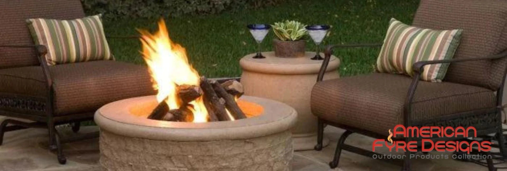 American Fyre Designs (AFD) focuses on function in addition to form. GFRC allows incredible design freedom with shapes and textures, and the colors of nature were abundantly available for experimentation within the concrete. We produce a distinctive line of outdoor furnishings, including exterior fireplaces, firefalls, firetables, fire pits, fire urns, fire bowls, BBQ Islands, and more. 