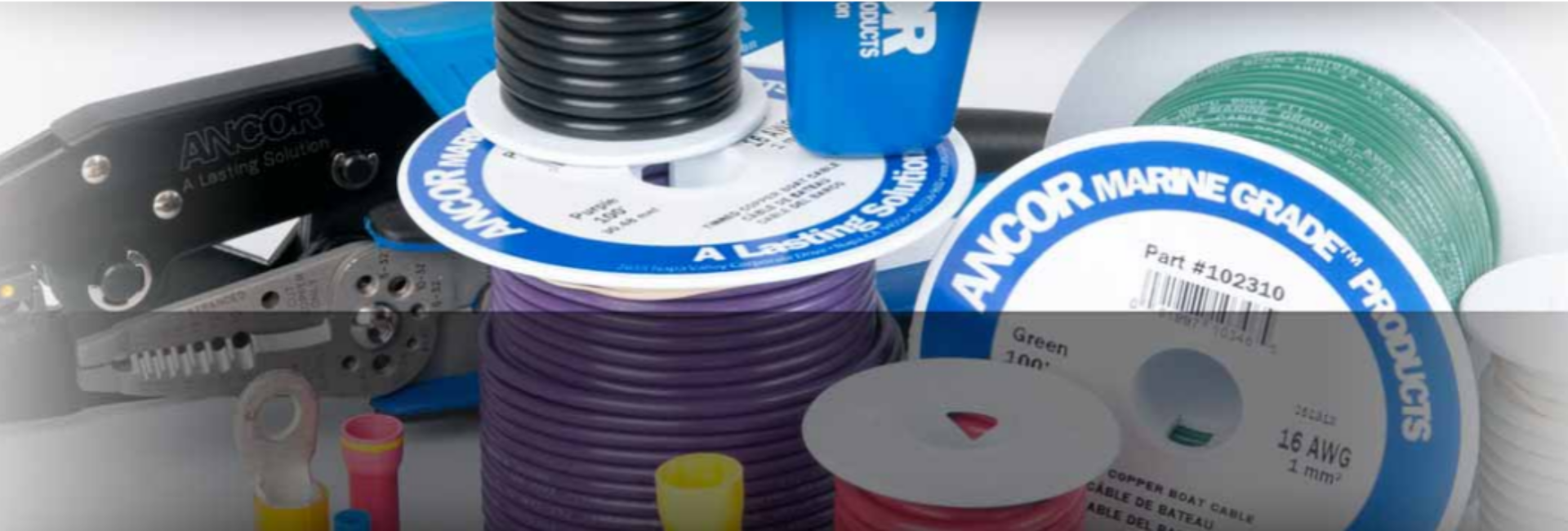 Ancor was founded over forty years ago to provide wire and electrical products that are designed to withstand harsh corrosive environments. Ancor is the originator of Marine Grade® wire, which is built with features such as UV resistant jacketing and individually tinned stranding. These innovations result in wring products that are ideal for marine and mobile applications.
Ancor’s complete line of wire includes a variety of sizes and applications, and every color recommended by ABYC standards. In addition Ancor offers a full range of terminals, connectors and wire management tools for any wiring project.
