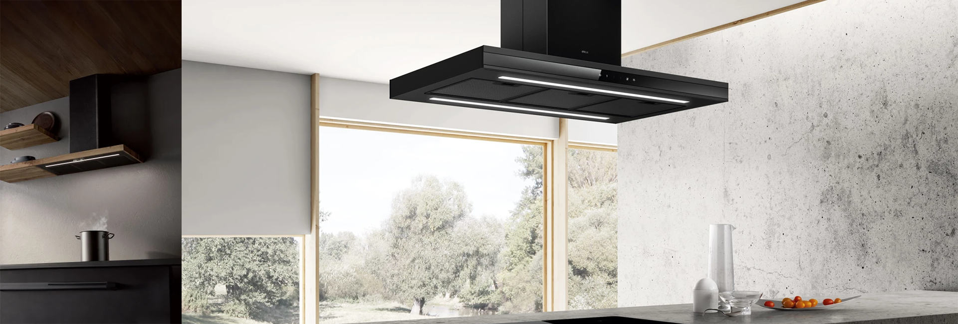 Elica Kitchen Hood: A versatile kitchen hood that seamlessly blends with both traditional and modern kitchen designs. Its efficient ventilation ensures a fresh cooking environment.