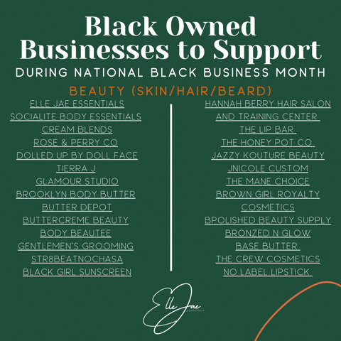 Black Owned Businesses in the beauty industry, Black owned skincare, black owned beard care, black owned hair care and black owned beauty brands