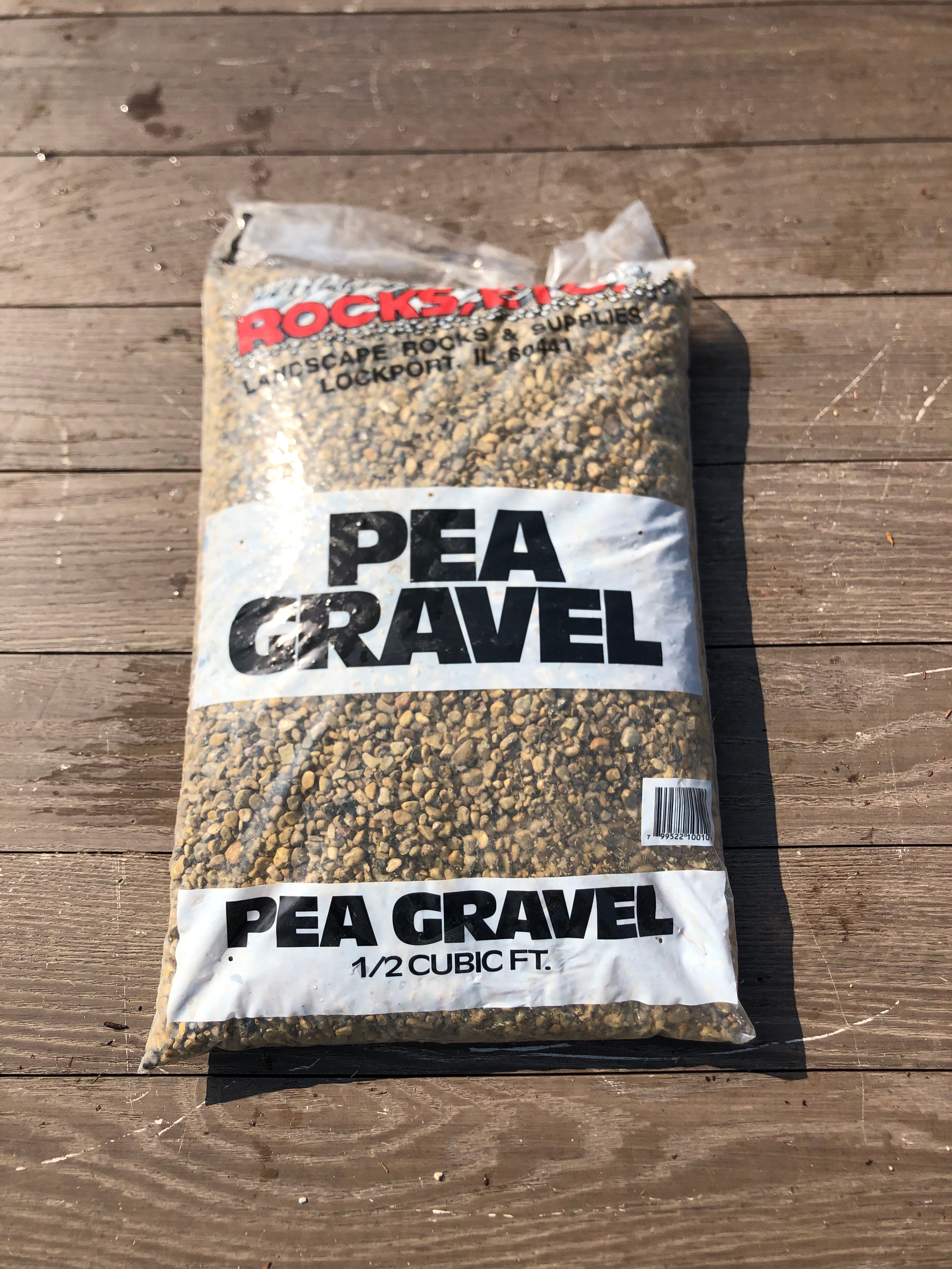 bags of pea stone