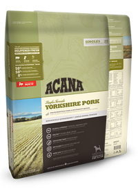 ACANA Singles Yorkshire Pork Dog Food for All Breeds and Life Stages. Limited Ingredients for Diet Sensitive Dogs