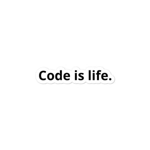 Code Is Life Gestanzte Aufkleber Geek42 De