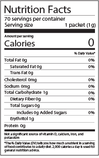 Nutrasweet Natural Sweetener Packets