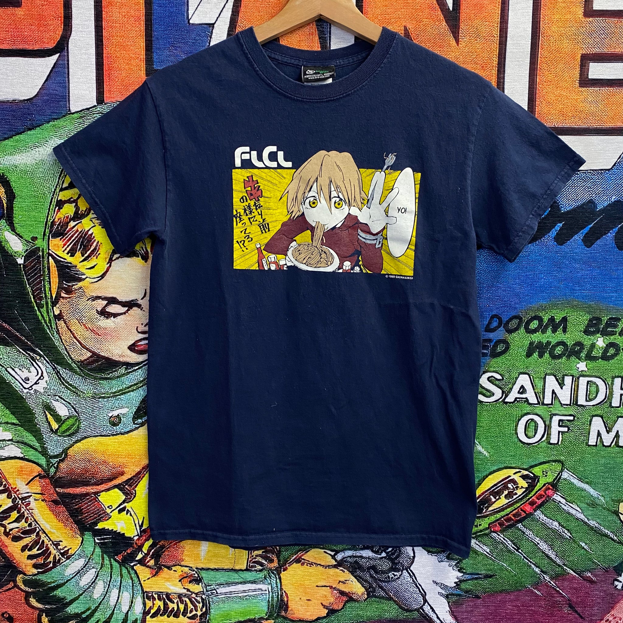 匿名配送で発送いたしますフリクリ Tシャツ L FLCL fooly cooly Lサイズ 濃紺