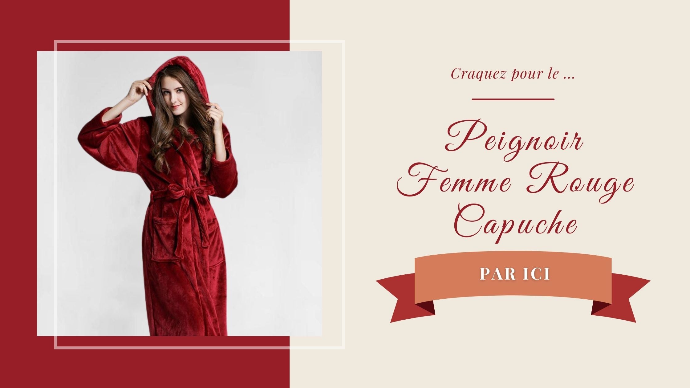 Peignoir Femme Rouge Capuche