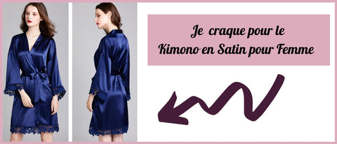 Kimono en Satin Femme