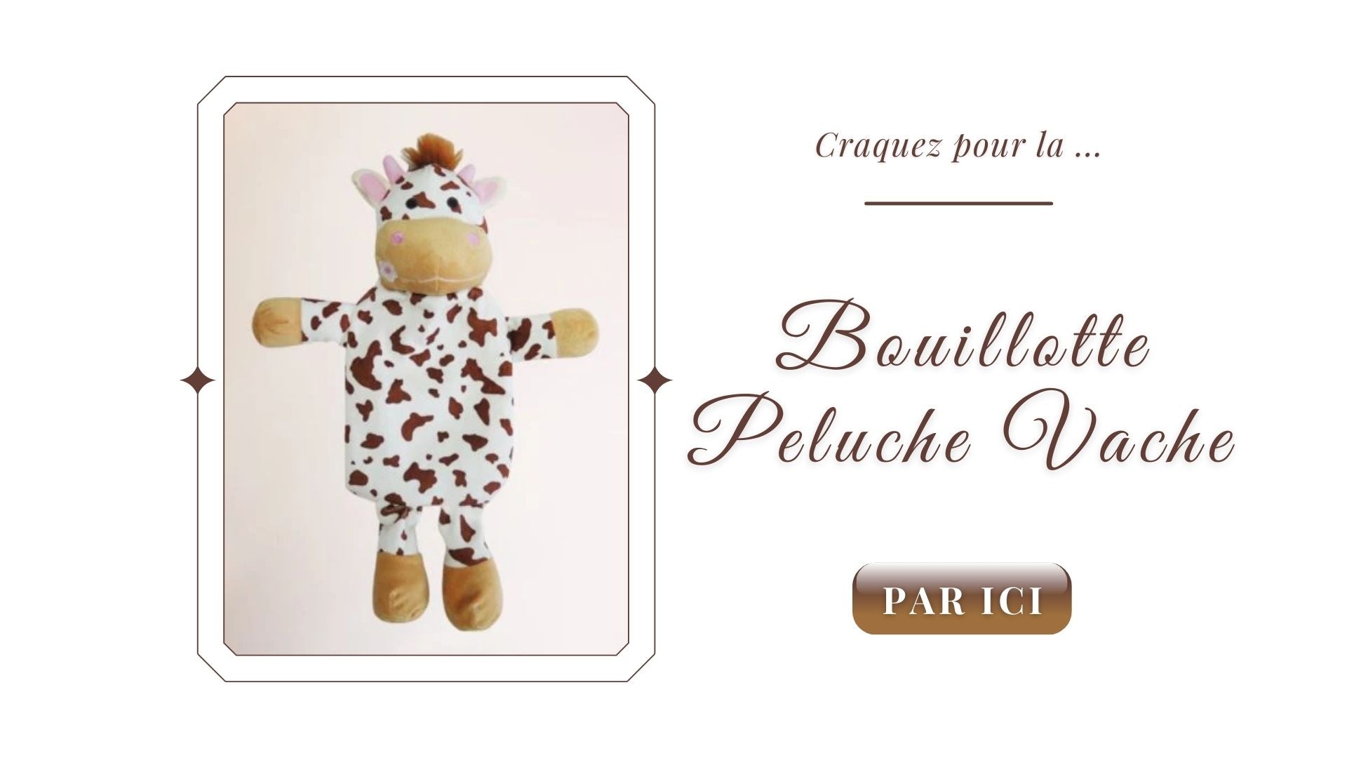 Bouillotte Peluche Vache