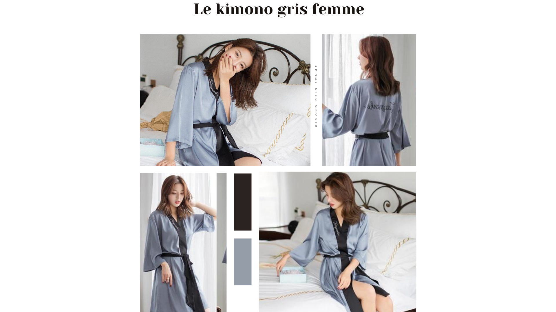 Le kimono gris femme