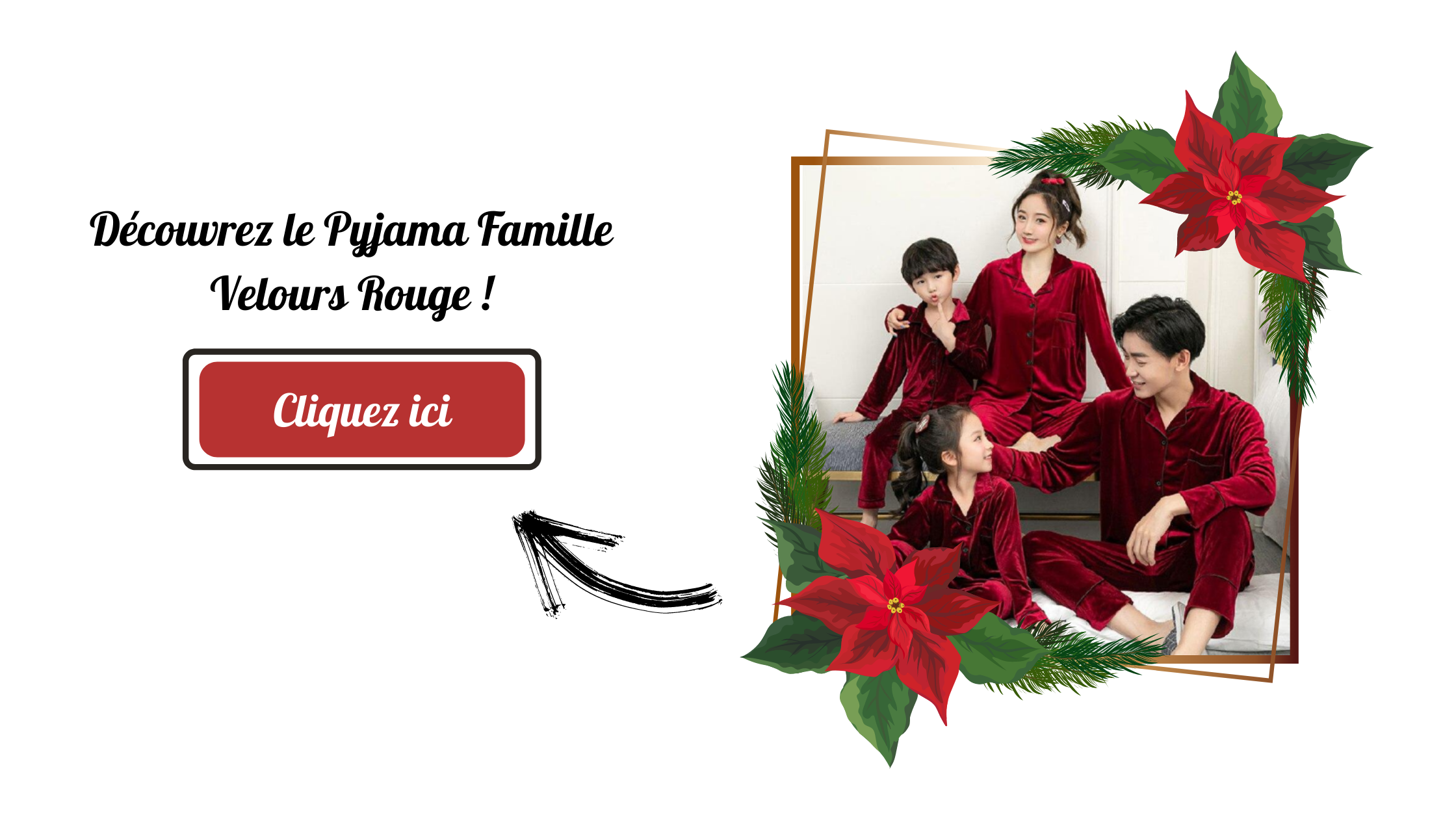 Pyjama Famille Velours Rouge