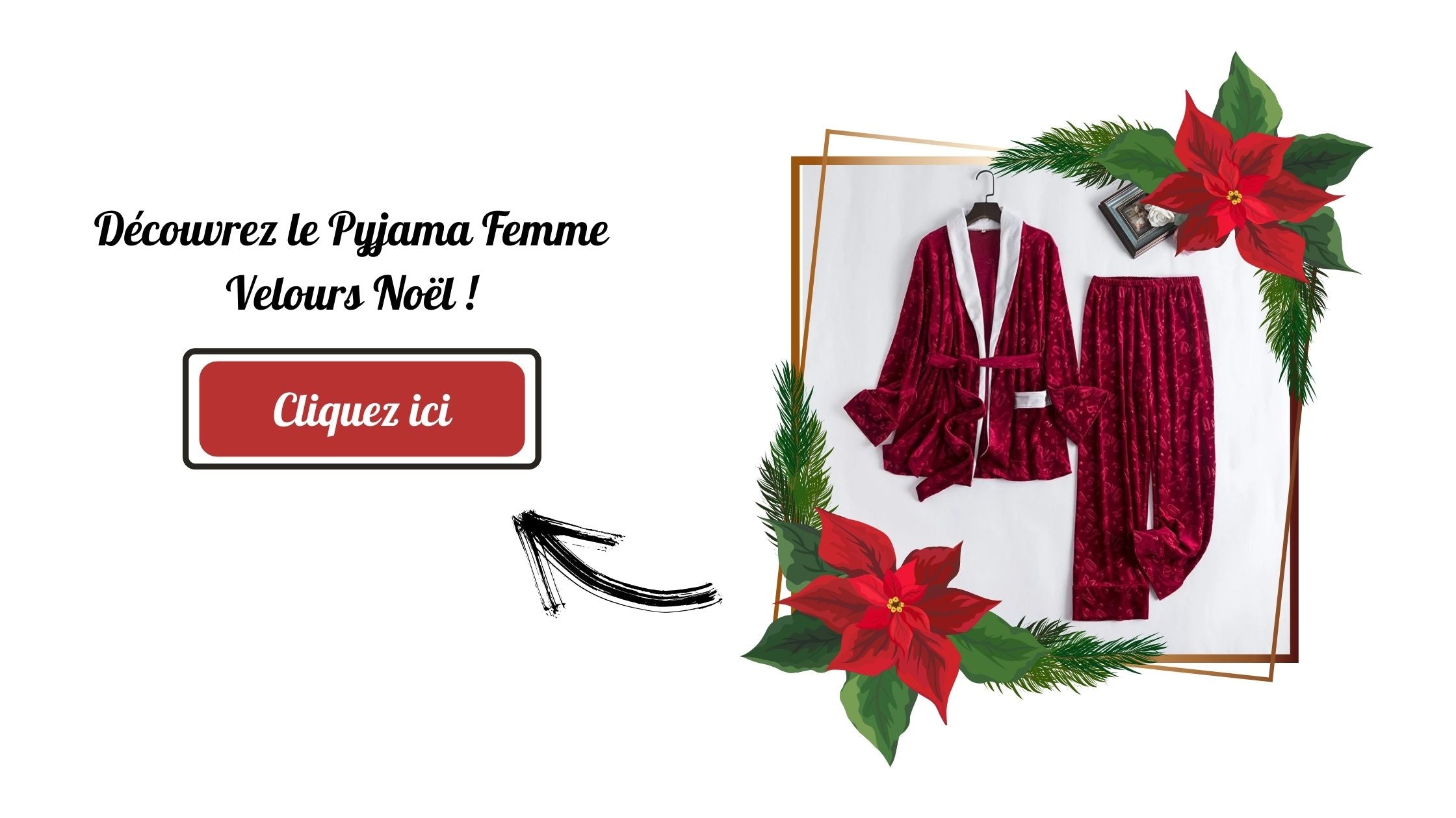 Pyjama Femme Velours Noel