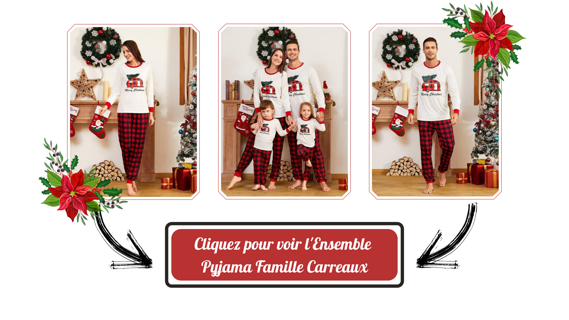 Ensemble  Pyjama Famille Carreaux