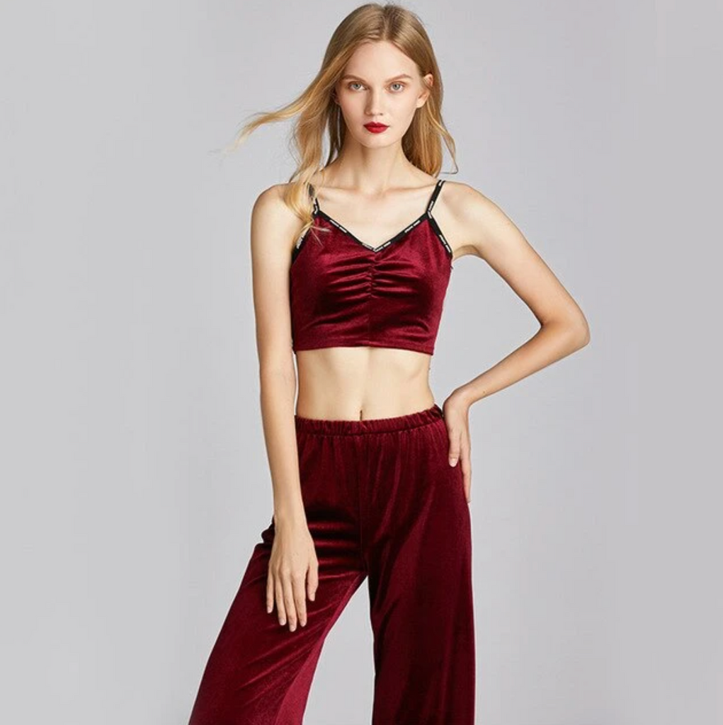 Pyjama velours femme cadeau Noël