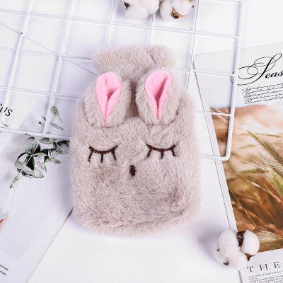 Petite mini bouillotte avec enveloppe de lapin à la peluche douce - Violet  - Acheter sur PhoneLook