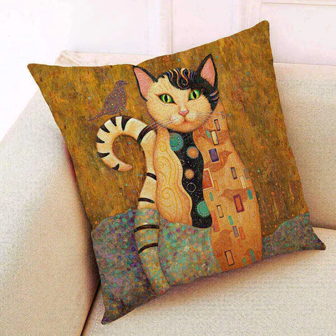 Gustav Klimt Cats Art Pillowcases