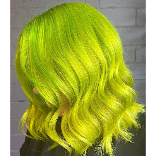 Crazy Color Salon Pro Semi Permanent UV/Blacklight Reactive Hair Color -  150ml Bottle Toxic UV (Neon Green) 