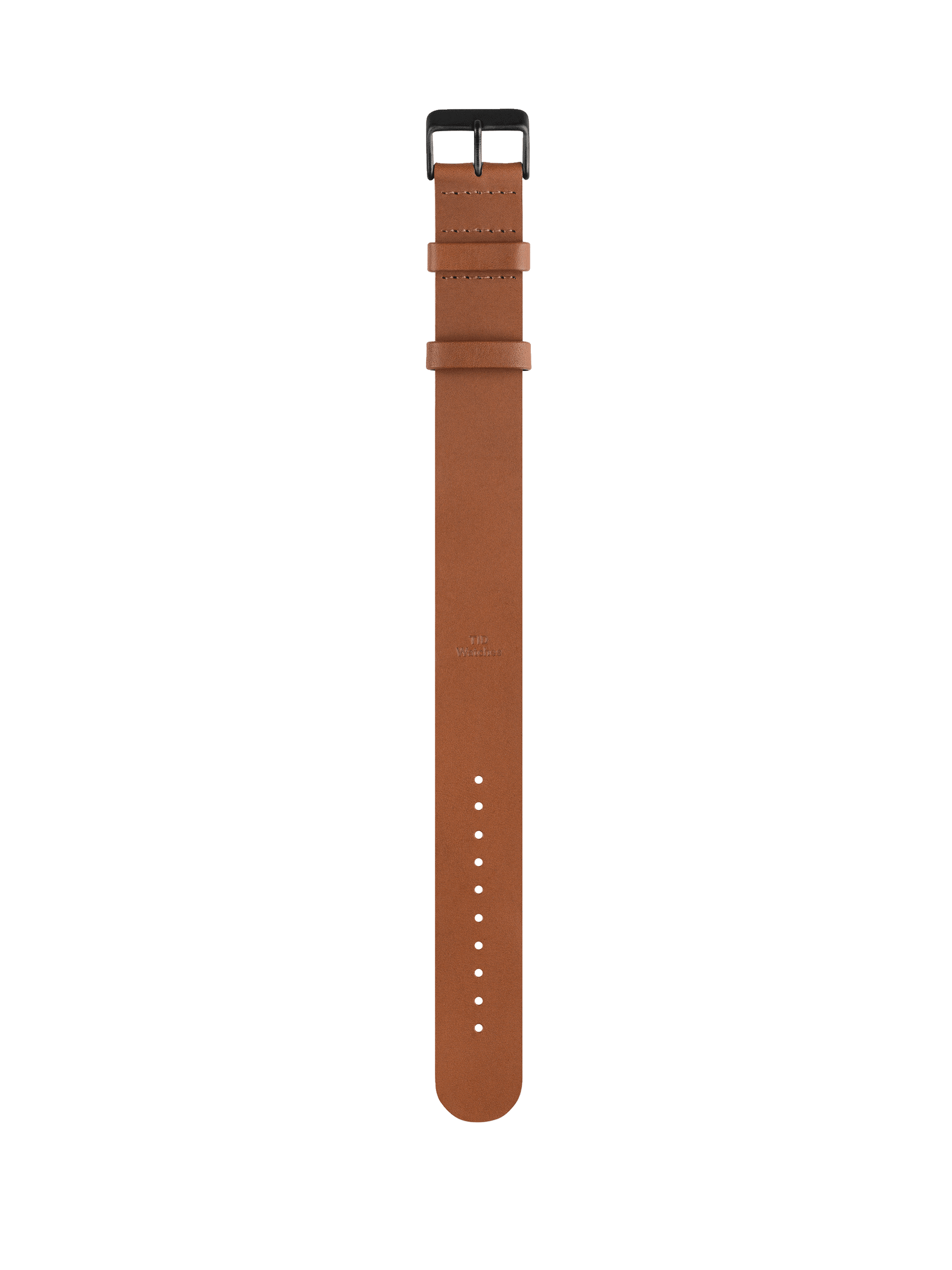 Tan leather wristband / Black buckle – TID Watches