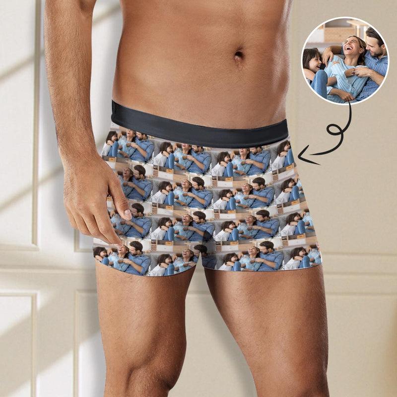 Custom Face Boxers Underwear Photo Mens' All Over Print B – CustomFaceShirt