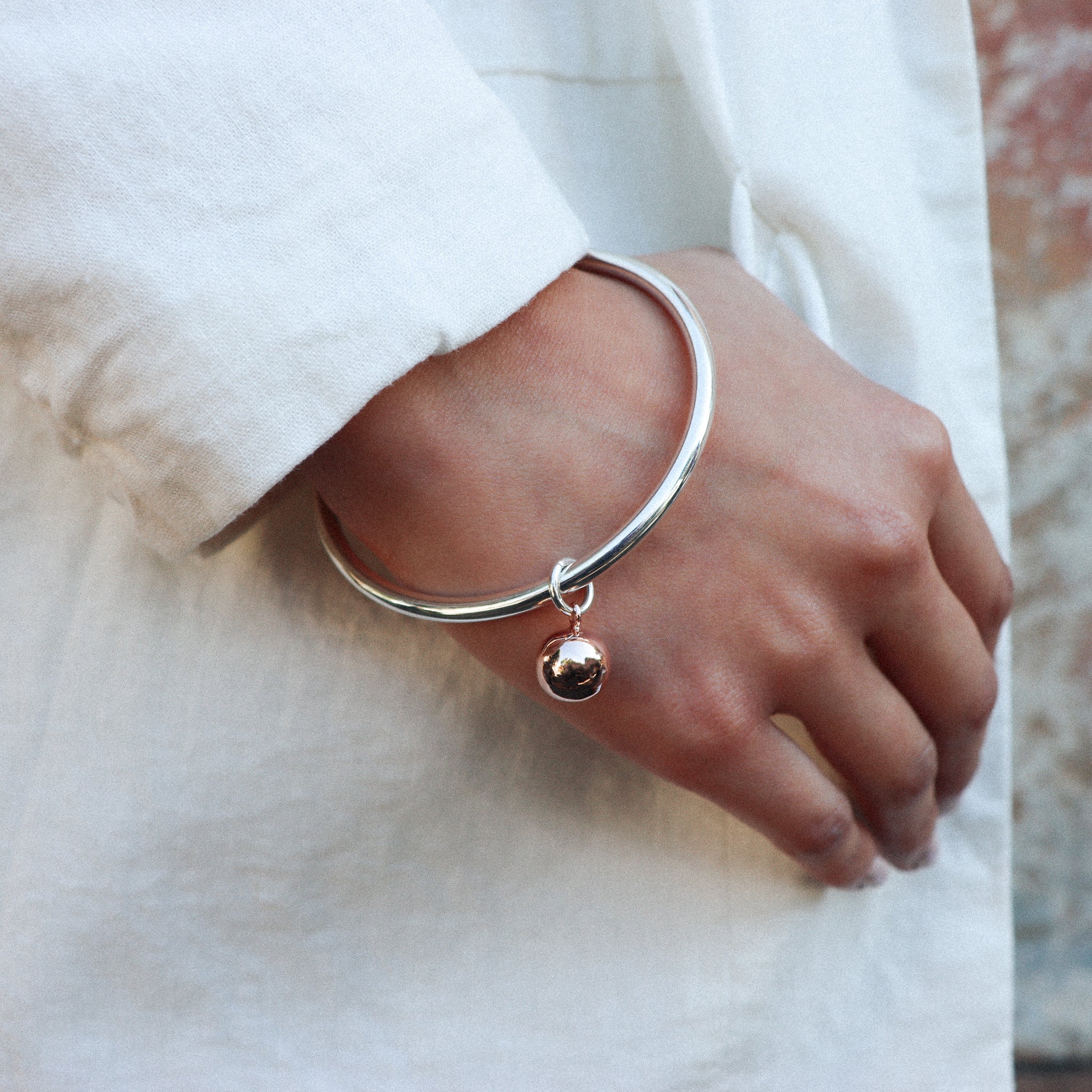 Large Yellow Gold Garden of Eden Bangle