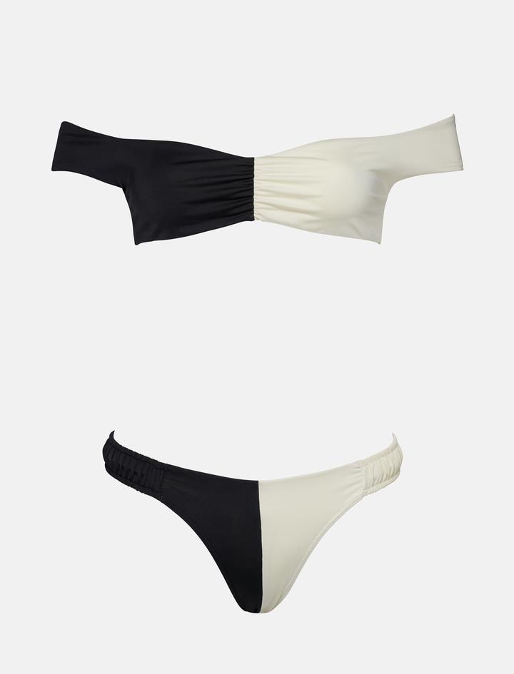 Black & White VIOLA Off-Shoulder Bikini