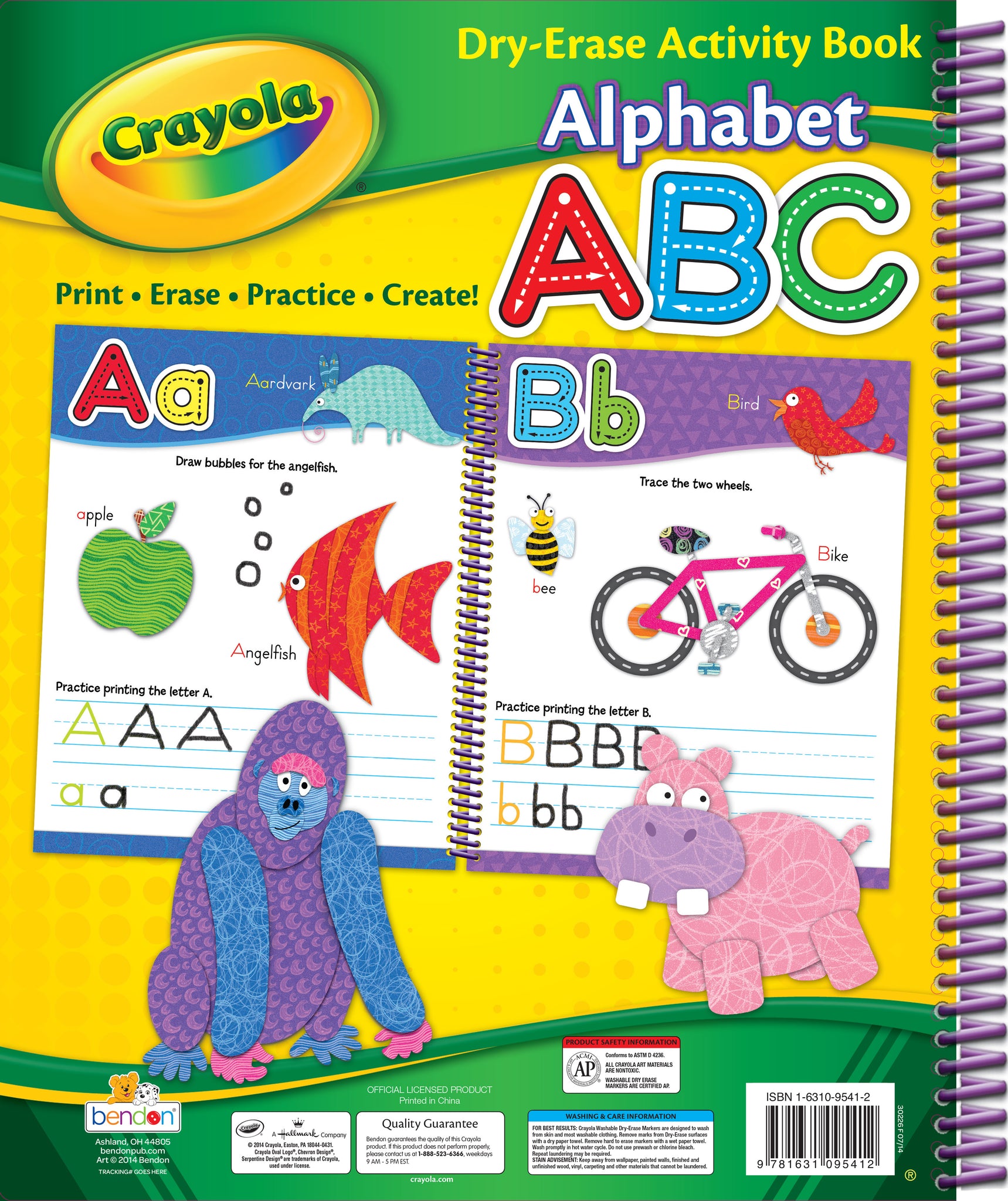 Download Crayola Dry-Erase Activity Book Alphabet ABC | Canadian Curriculum Press