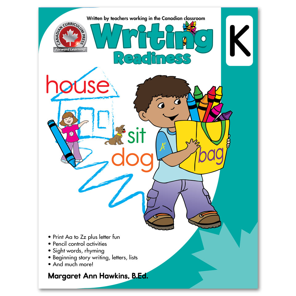 Kindergarten Writing Workbook | Canadian Curriculum Press