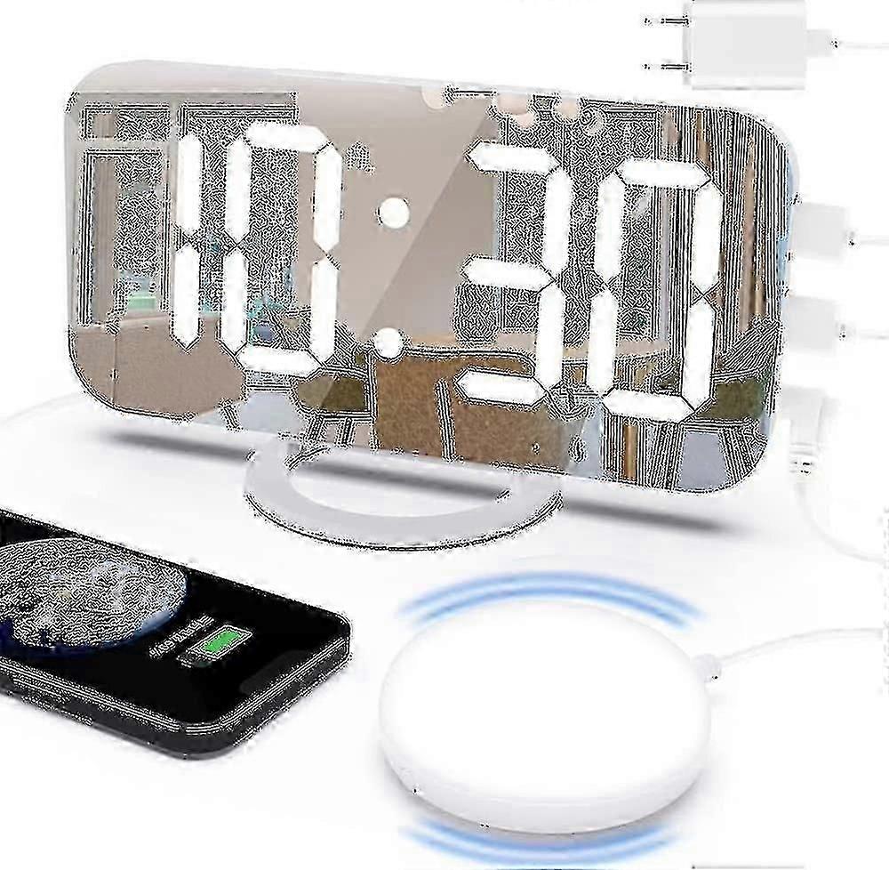 Loud Alarm Clock With Bed Shaker For Heavy Sleeper,dual Vibrating Alarm Clock With Usb Charger