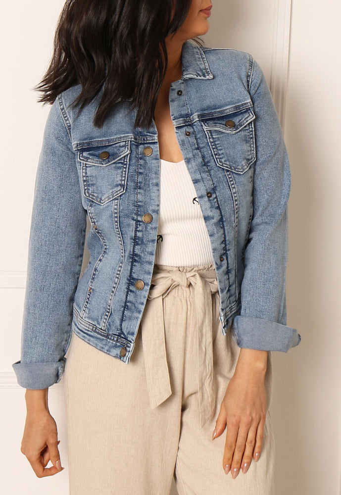 ONLY Westa Classic Denim Jacket in Light Blue Vintage Wash | One Nation ...