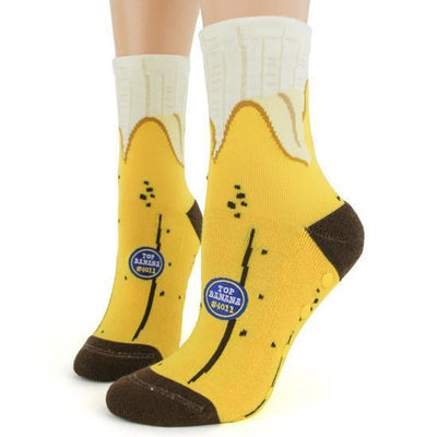 Banana Non-skid Slipper Socks, Women's Crew – The Sock Monster