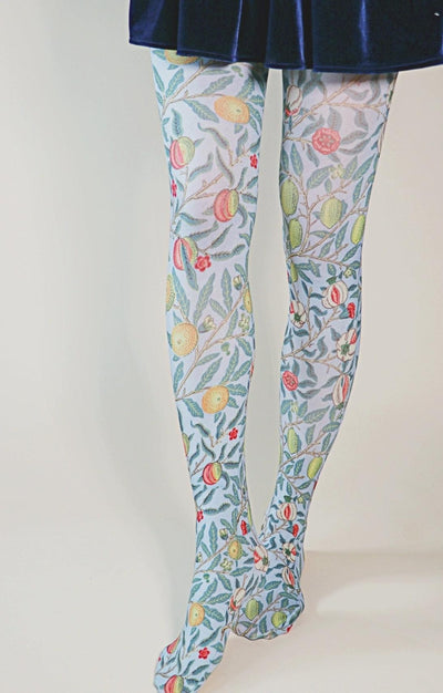 Radiant Roses Floral Printed Tights