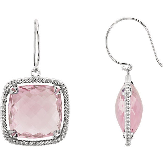 s > Dangle > Quartz > France > De > Rose > Square > Antique > 16mm > X > 16mm > Silver > Sterling - Eligius Jewelers
