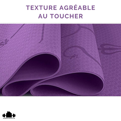 tapis de yoga avec texture agréable au toucher