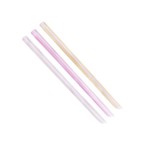 Angle Cut Wrapped Boba Straw 1800ct Assorted Colors 12 mm - Frozen