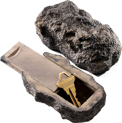 fake rock with key inside