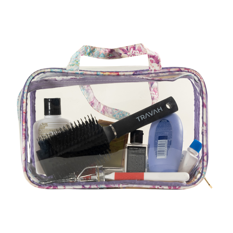 brush diversion safe in see through beauty bag