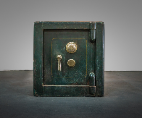 locked rusted safe
