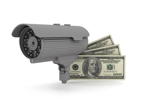 security camera with cash money
