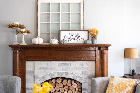 beautiful mantel in house