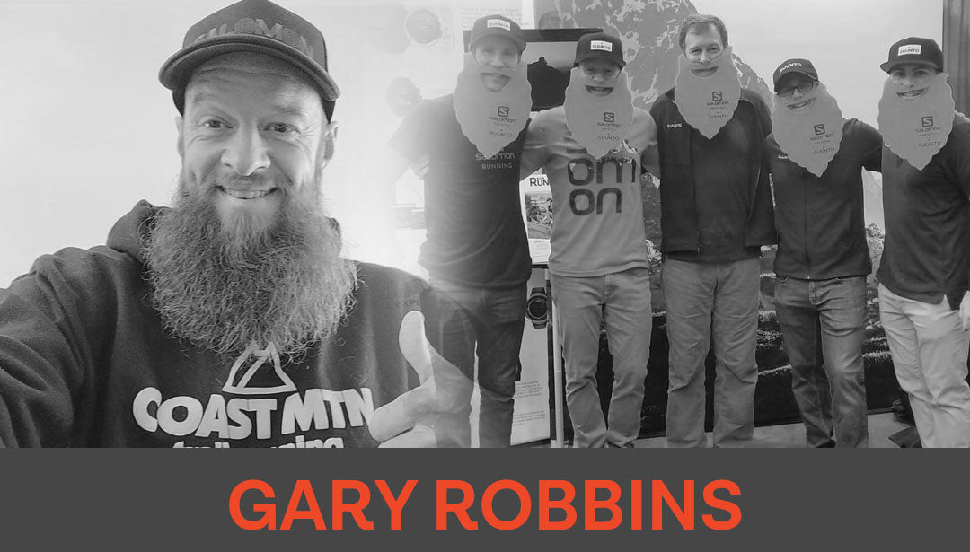 Photo collage of trail runner and influencer Gary Robbins