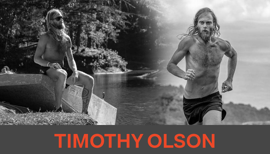 Photo collage of trail runner Timothy Olson