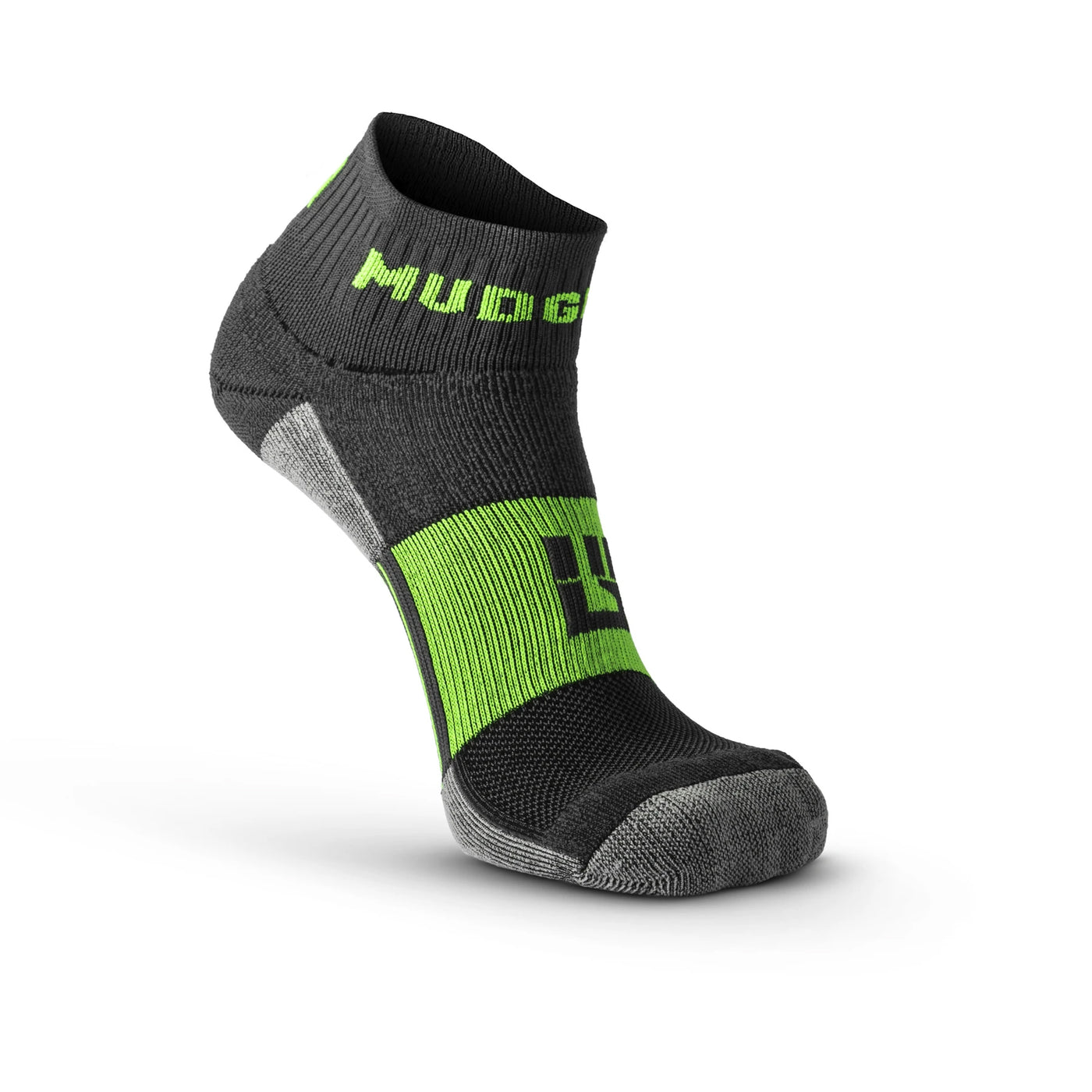 MudGear Quarter (¼) Crew Socks - Gray/Green (2 pair pack)