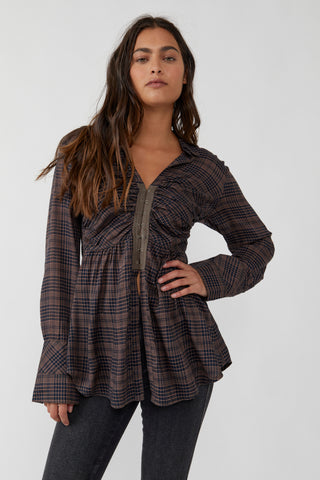 Catalynn Remade Shirt, plaid peplum shirt