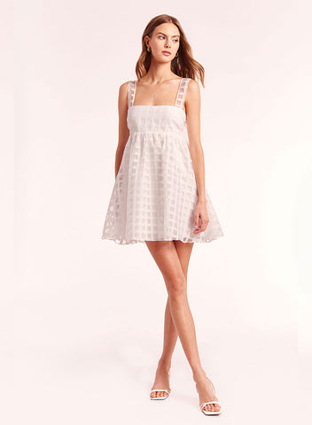 Russo Dress white square neckline dress