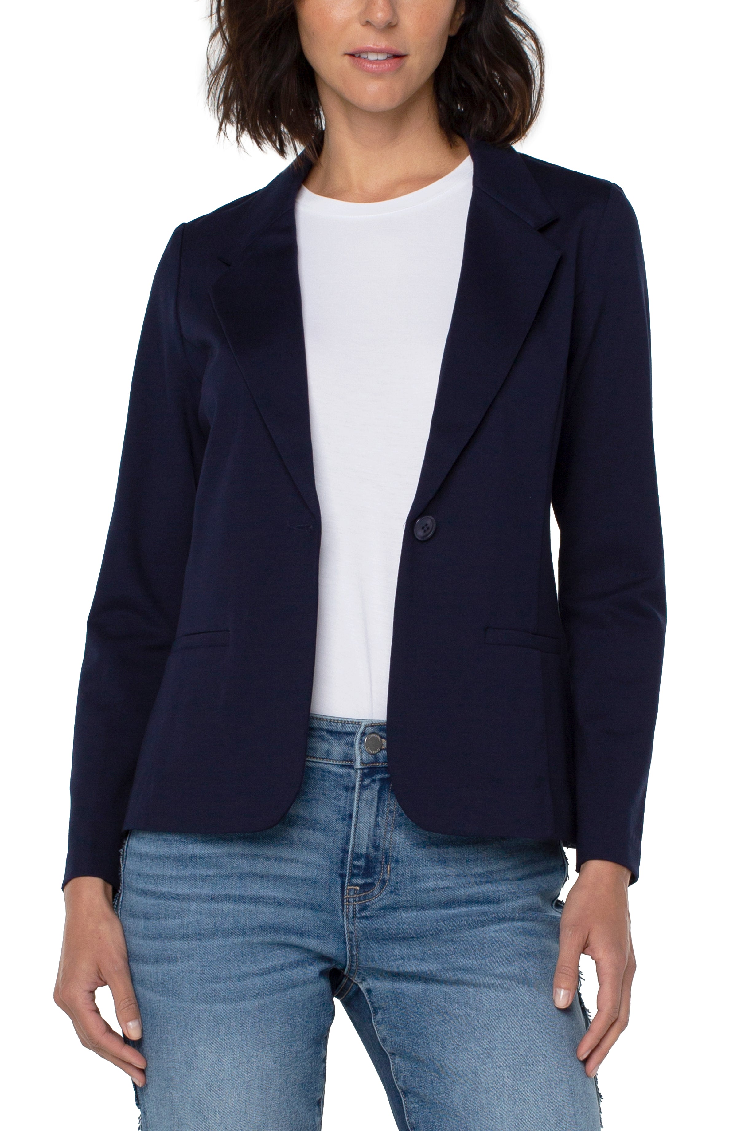 Fitted Blazer in Cadet Blue | Madison's Niche