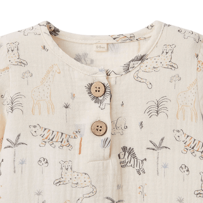 Safari Print Jumpsuit (3-6m) - Madison's Niche 
