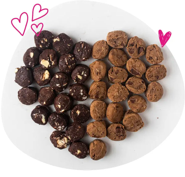 heart shaped cookies on plate